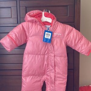NWT Columbia infant pink snowsuit